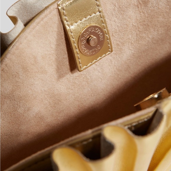 Nala Mini Pleated Metallic Clutch Bag - Picture 6 of 9